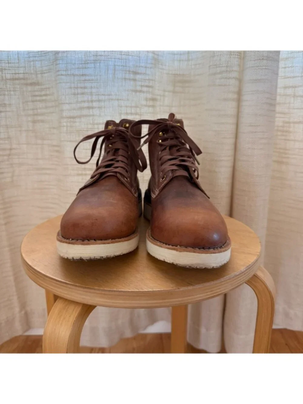 Visvim Virgil Folk 118202002006 Brown Leather Boots Size 10